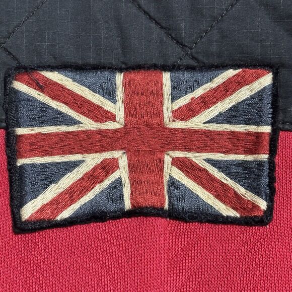 Polo Ralph Lauren Pullover Mens XL Moto Racing Red 1/4 Zip Union Jack British - Picture 3 of 15